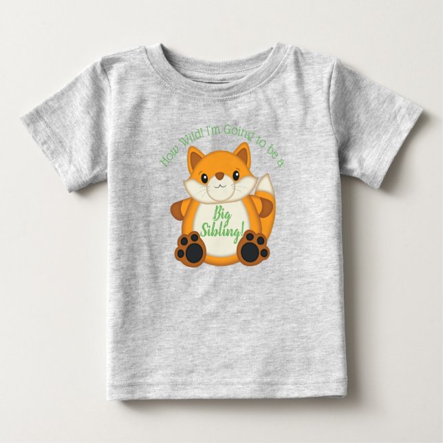Camiseta De Bebé Fox Baby Shower Green (Anverso)