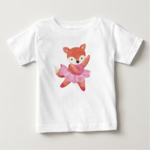 Camiseta De Bebé Fox Ballerina