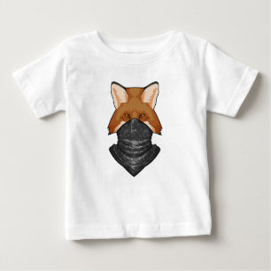 Camiseta De Bebé Fox como bandido con Kerchief