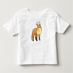 Camiseta De Bebé Fox como cocinero con gorra de chef