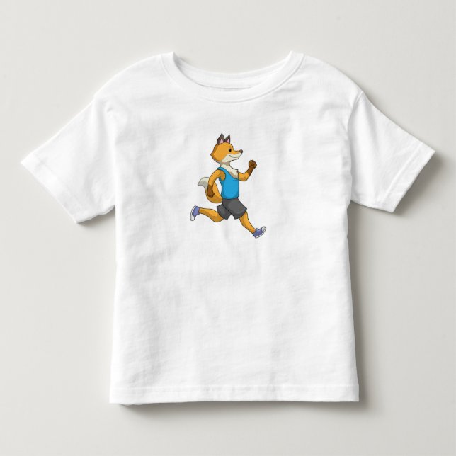 Camiseta De Bebé Fox como corredor en carrera (Anverso)