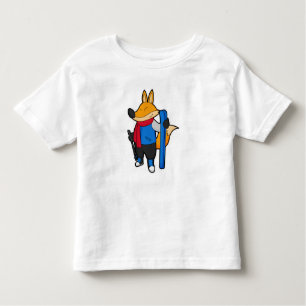 Camiseta De Bebé Fox como esquiador con esquí