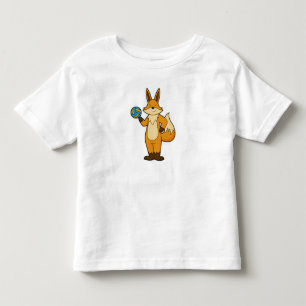 Camiseta De Bebé Fox como jugador de voleibol con voleibol