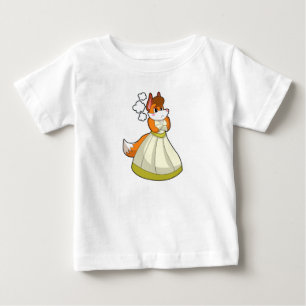 Camiseta De Bebé Fox como novia con vestido Boda.PNG