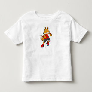 Camiseta De Bebé Fox como patinador con patines de rodillos