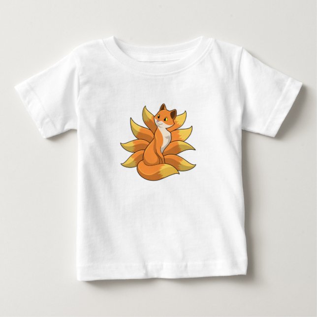 Camiseta De Bebé Fox con 9 colas de Fox (Anverso)
