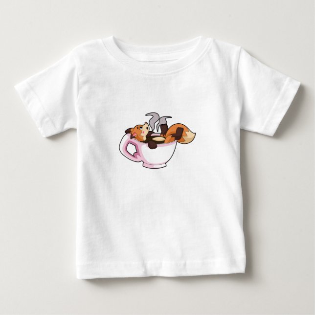Camiseta De Bebé Fox con Copa de Café (Anverso)