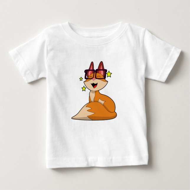 Camiseta De Bebé Fox con gafas (Anverso)