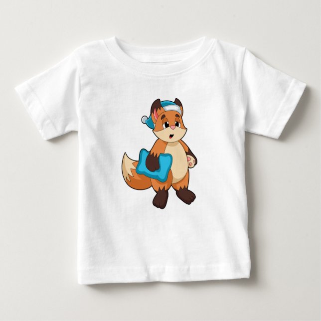 Camiseta De Bebé Fox con gorra de noche (Anverso)