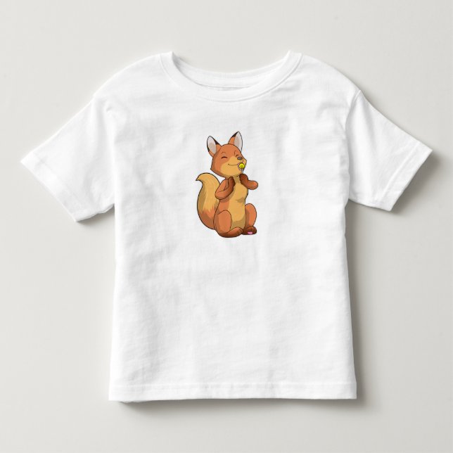 Camiseta De Bebé Fox con Lollipop (Anverso)