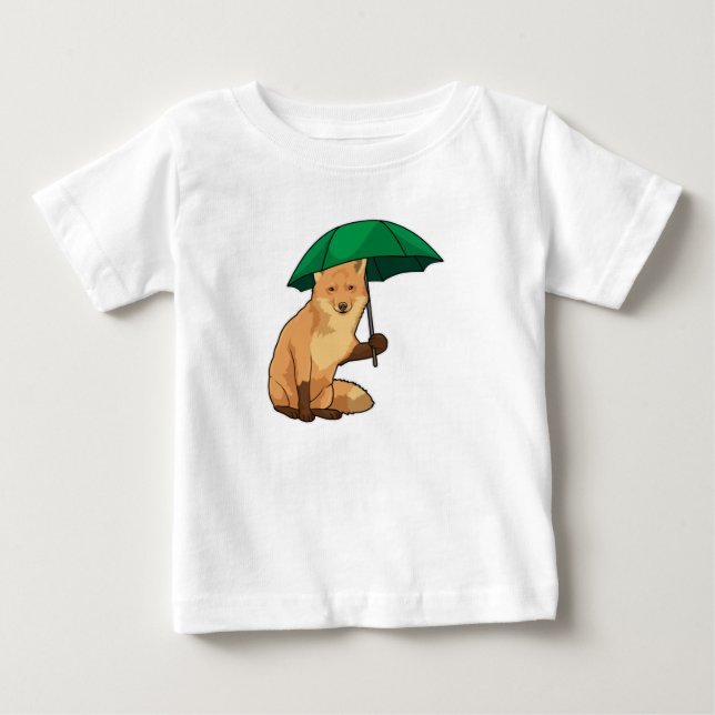 Camiseta De Bebé Fox con paraguas (Anverso)