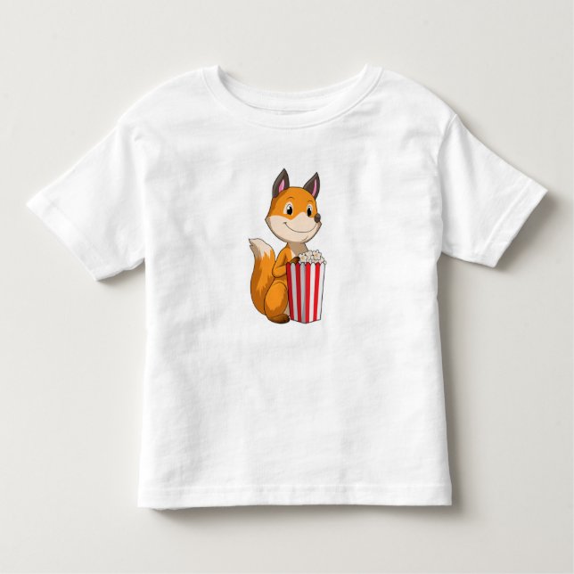 Camiseta De Bebé Fox con Popcorn (Anverso)