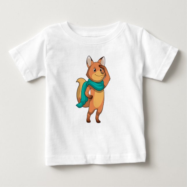 Camiseta De Bebé Fox con Scarf (Anverso)