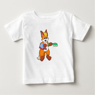 Camiseta De Bebé Fox con toalla y pincel