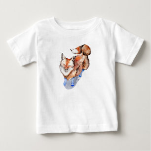 Camiseta De Bebé Fox en calcetines