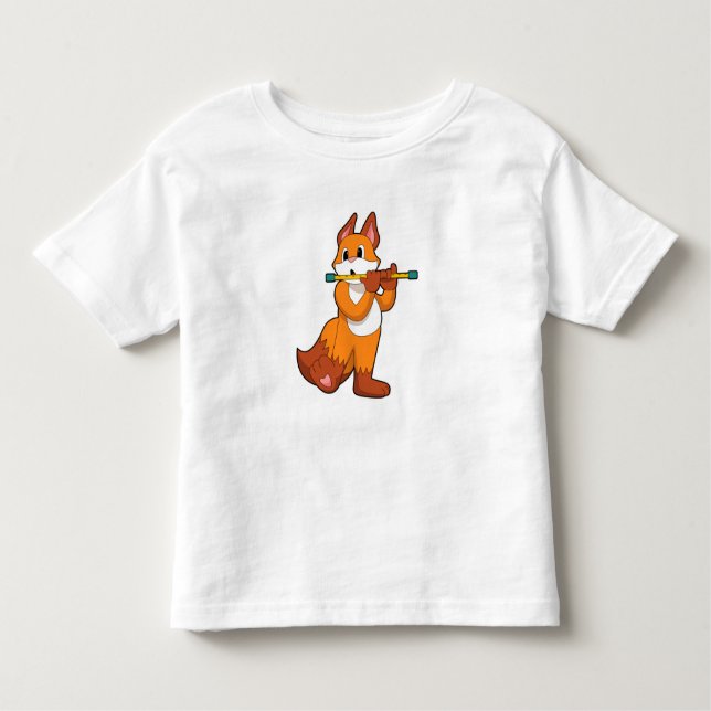 Camiseta De Bebé Fox en Music con Flute.PNG (Anverso)