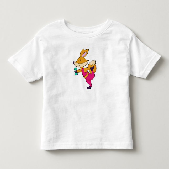 Camiseta De Bebé Fox Fitness Dumbbell (Anverso)