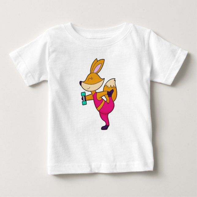Camiseta De Bebé Fox Fitness Dumbbell (Anverso)