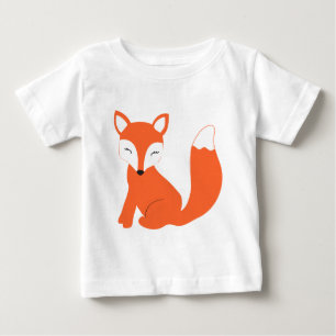 Camiseta De Bebé Fox lindo del bebé del arbolado