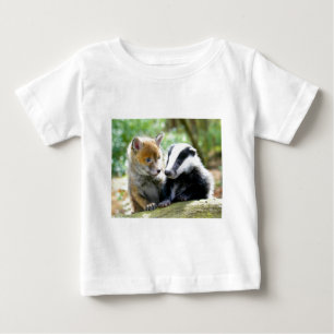 Camiseta De Bebé Foxcub y Badger Cute!