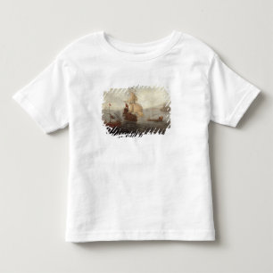 Camiseta De Bebé Fragata inglesa de la galera flanqueada por vagos