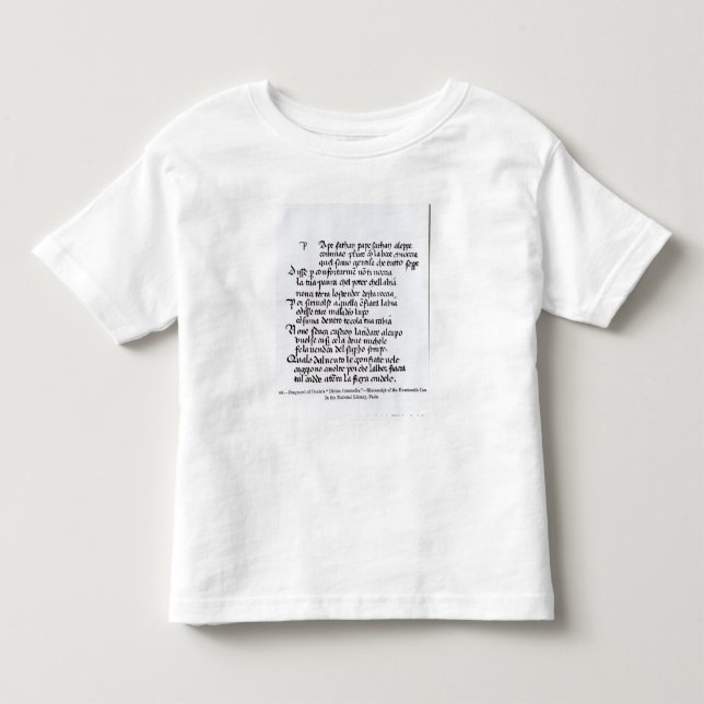 Camiseta De Bebé Fragmento Divina Commedia de Dante de ' (Anverso)