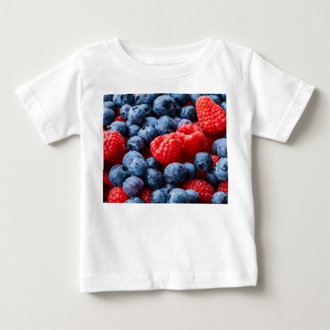 Camiseta De Bebé Frambuesas y arándanos (Anverso)