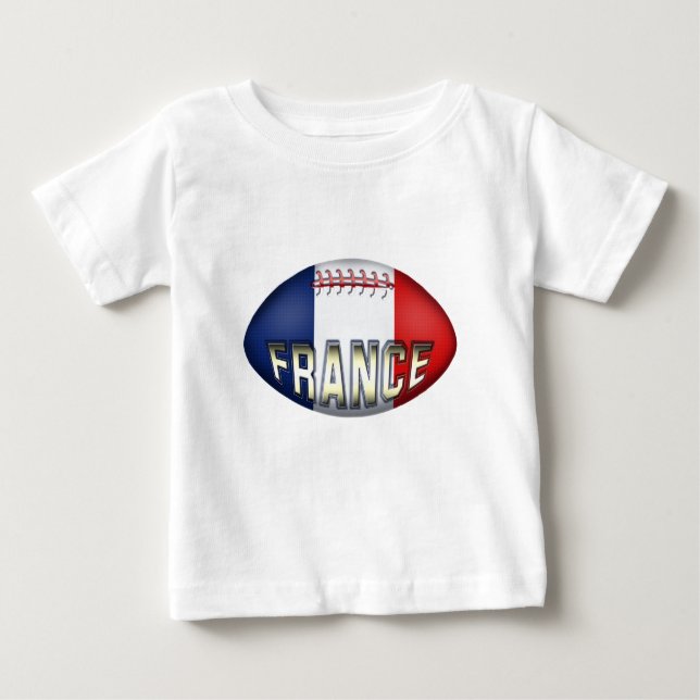 Camiseta De Bebé France Rugby Ball (Anverso)