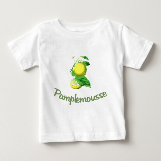Camiseta De Bebé Francés de Pamplemousse para el pomelo (Anverso)