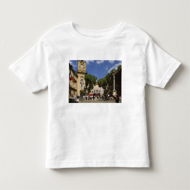 Camiseta De Bebé Francia, Aix en Provence, La Place de la Maire (Anverso)