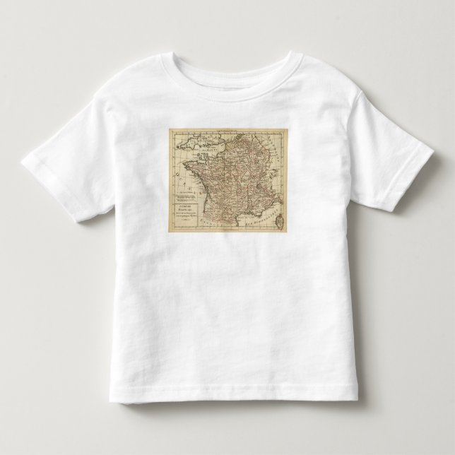 Camiseta De Bebé Francia, departemens (Anverso)
