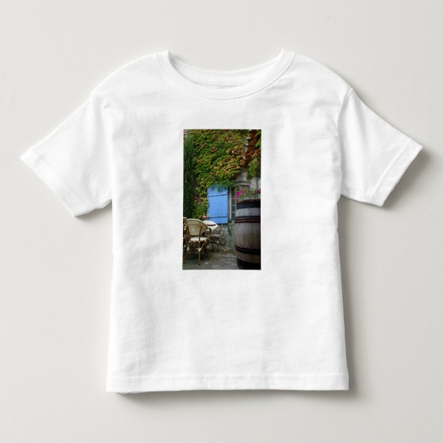 Camiseta De Bebé Francia, Les Baux de Provence, patio de café (Anverso)