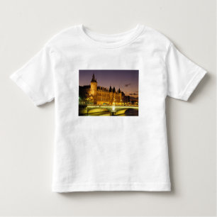 Camiseta De Bebé Francia, París, Conciergerie y río Sena en