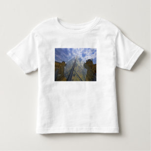 Camiseta De Bebé Francia, París. Las nubes reflejan el Louvre