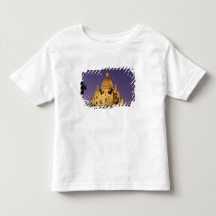 Camiseta De Bebé Francia, París, Sacré-Coeur al anochecer.