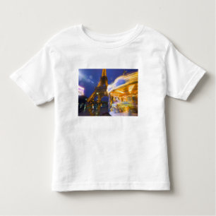 Camiseta De Bebé Francia, París. Torre Eiffel en antiniebla ilumina