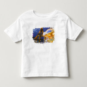 Camiseta De Bebé Francia, París. Torre Eiffel en niebla crepuscular