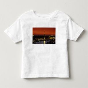 Camiseta De Bebé Francia, París Vista al atardecer de la Torre Eiff