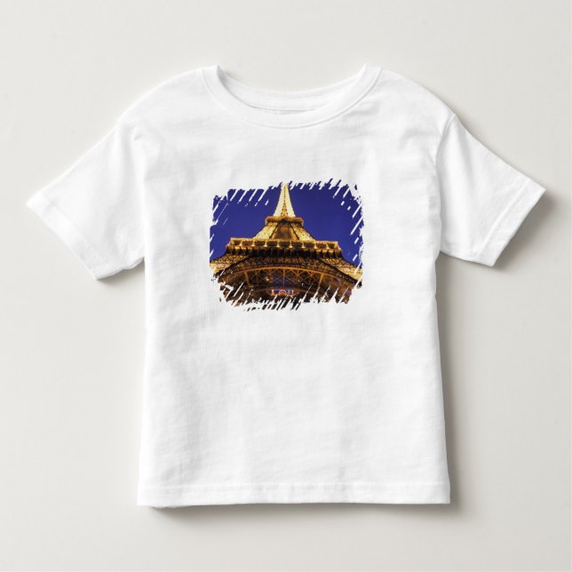 Camiseta De Bebé FRANCIA, Torre Eiffel de París, vista nocturna (Anverso)