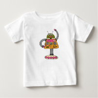 Frankie robot, naranja en blanco