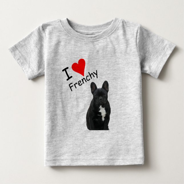 Camiseta De Bebé Französische Bulldogge schwarz French Bulldog (Anverso)