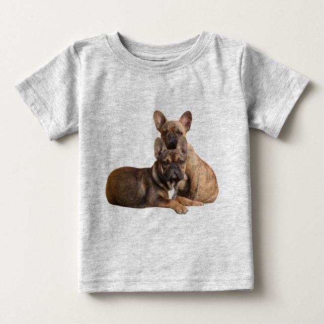 Camiseta De Bebé Französische Bulldoggen Friends French Bulldog (Anverso)