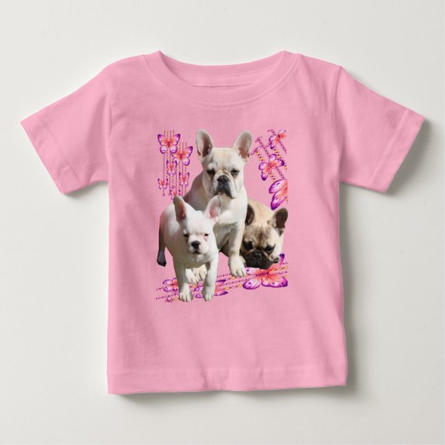 Camiseta De Bebé Französische Bulldoggen Schmetterling  Bulldog (Anverso)