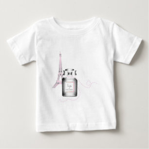 Camiseta De Bebé Frasco de Parfum con Torre Eiffel y Rope