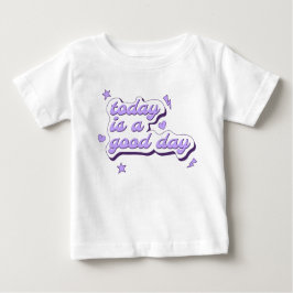 Camiseta De Bebé Frase Girly Stars Hearts Rays Purple