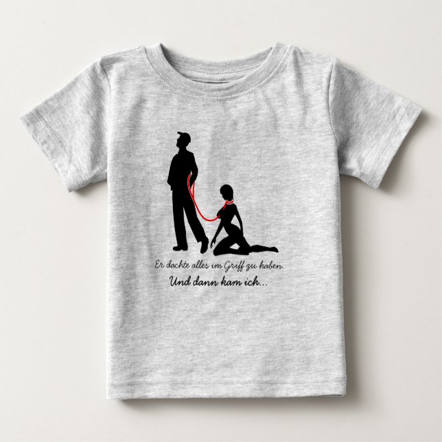 Camiseta De Bebé Frau an der Leine - Böse Männer (Anverso)