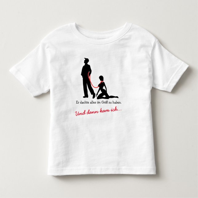 Camiseta De Bebé Frau an der Leine - Böse Männer Toddler T shirt (Anverso)
