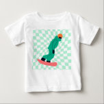 Camiseta De Bebé Freerid Snowboarder En Green Suit Checkpoint<br><div class="desc">ilustracion de Guay caprichoso arte de coloridos snowboard,  snowboard downhill in mountain,  on new snow en polvo. Snowboard y deportes al aire libre de Navidad. Regalos de Snowboard. Regalos del equipo de Snowboard. Retro rebajó los cheques de snowboard a cuadros.</div>