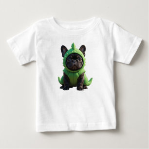 Camiseta De Bebé Frenchie Dinosaur Verde