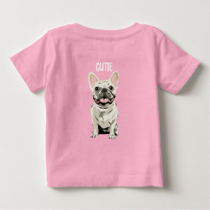 Camiseta De Bebé Frenchie, perro lindo